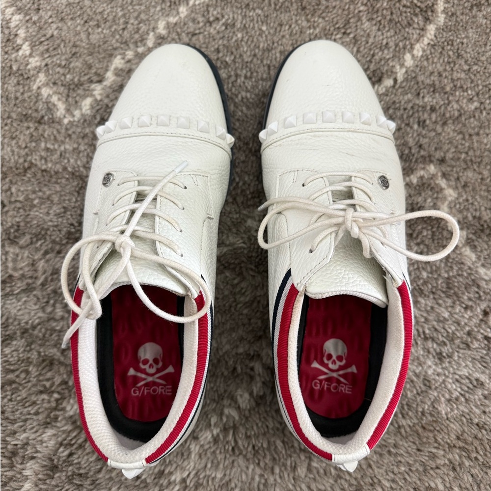 G/FORE women’s Golf Oxfords with Red Accents and studs